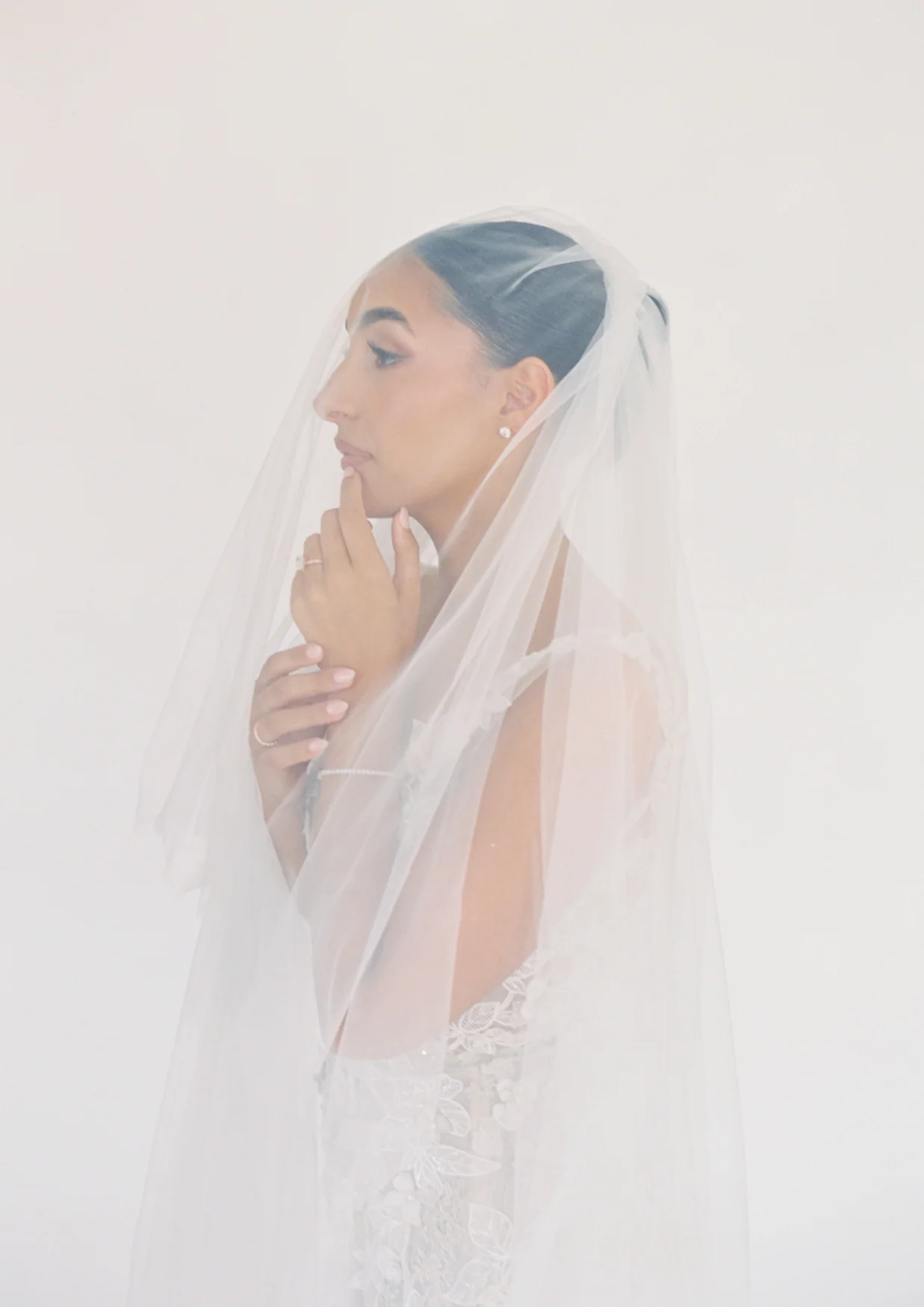 Raw Edge Cathedral Veil with Blusher | Ornaigh - Image 3